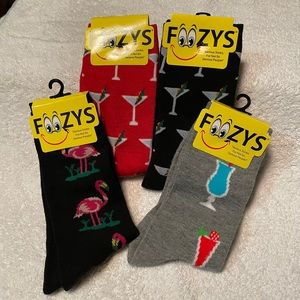 4 pair Foozy Socks. Men or women